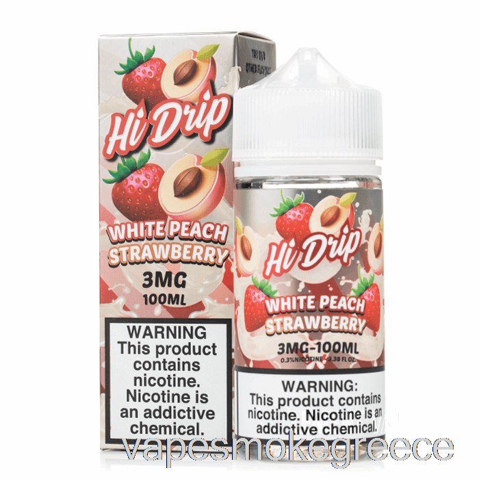 Vape Greece λευκό ροδάκινο φράουλα - Hi-drip - 100ml 0mg